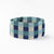 Kendall Gingham Beaded Stretch Bracelet Blue