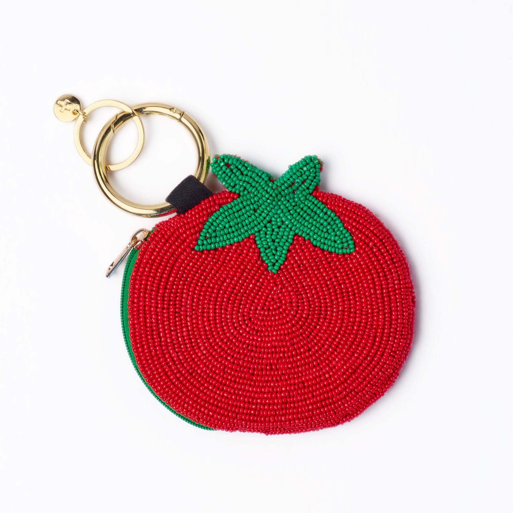 Mary Tomato Beaded Coin Purse Red + Green Wholesale
