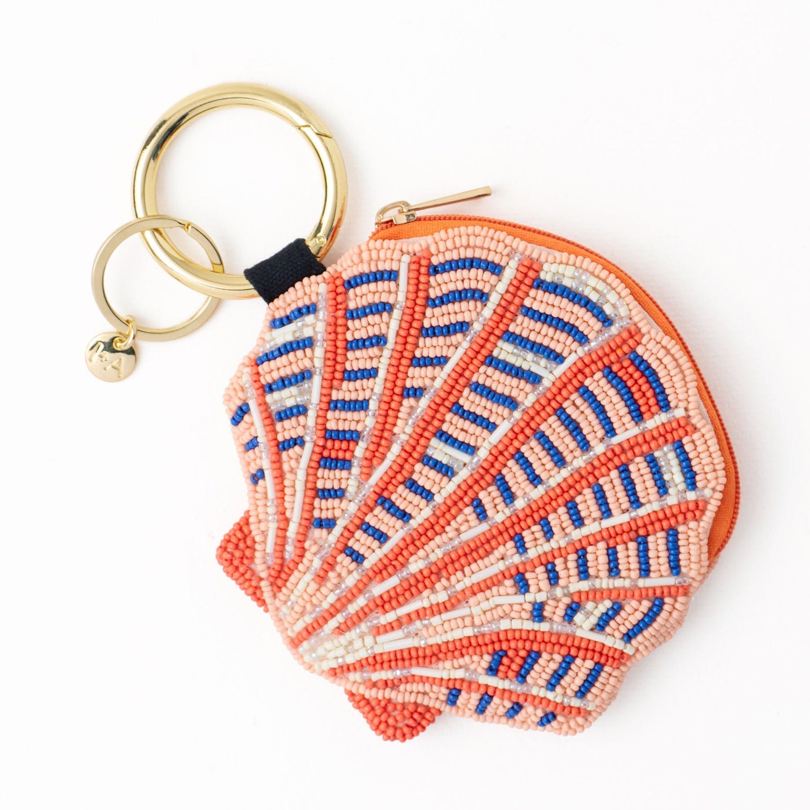 Mary Shell Beaded Coin Purse Coral Wholesale