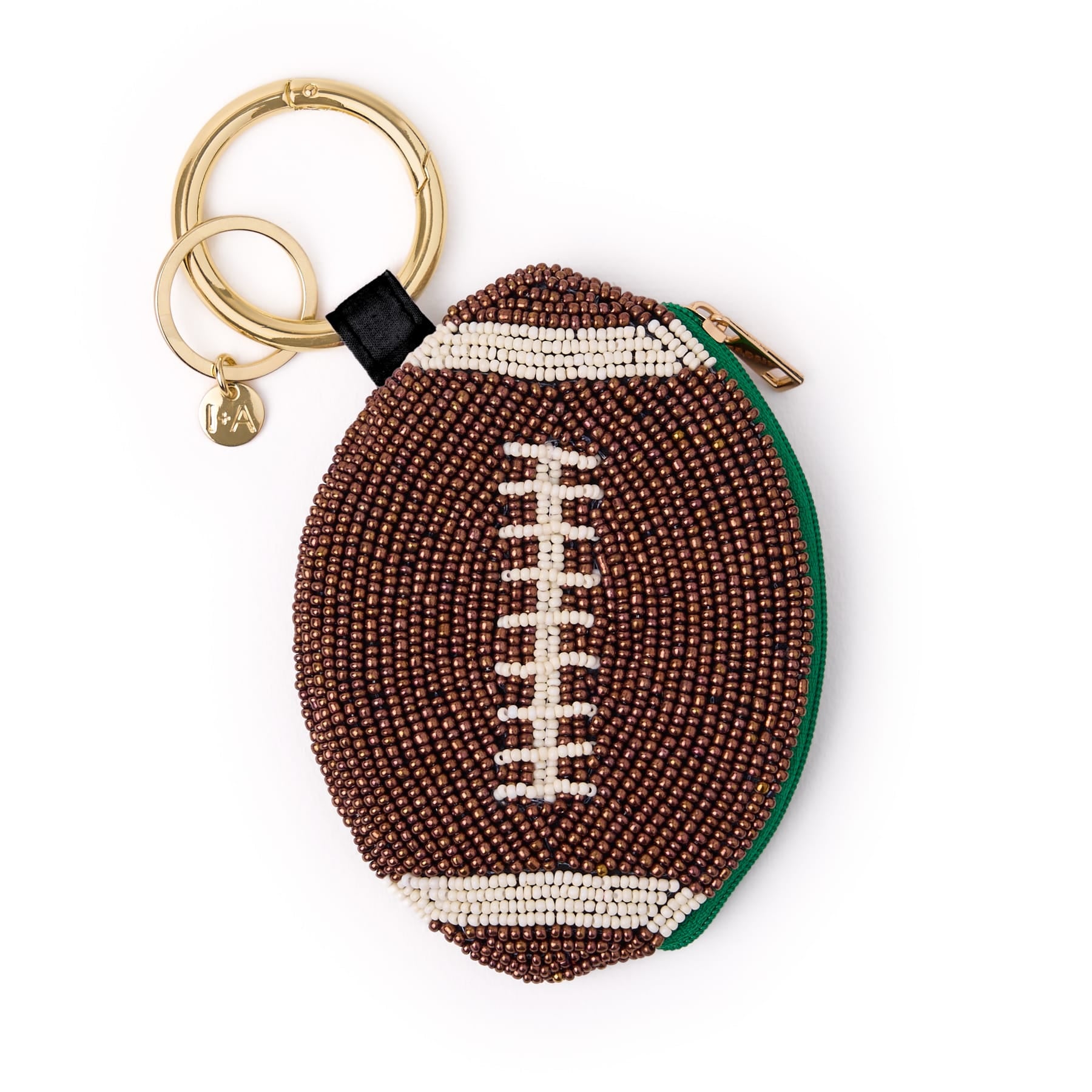 Mary Football Beaded Coin Purse Brown Wholesale