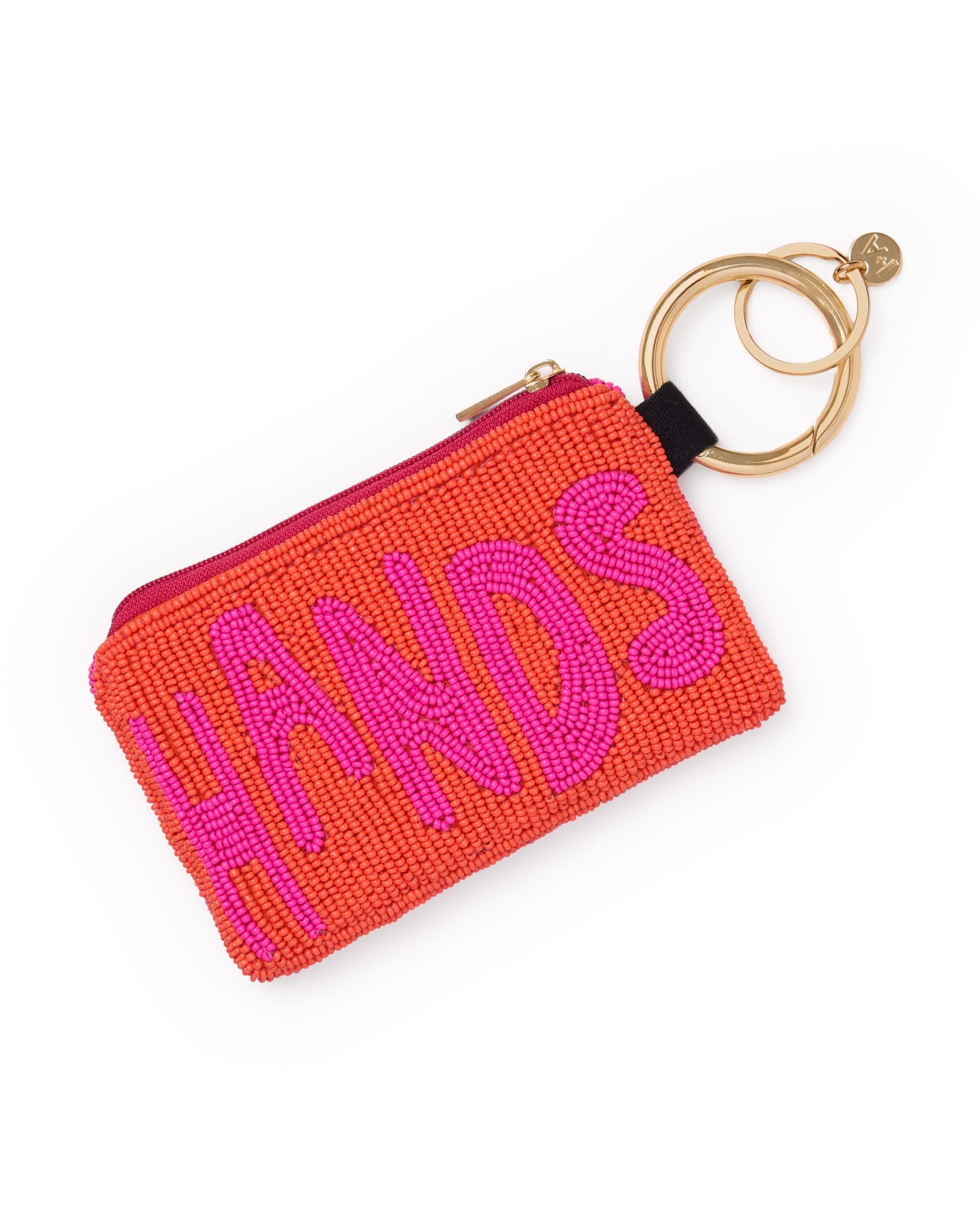 Mary Hands Off Beaded Coin Purse Orange