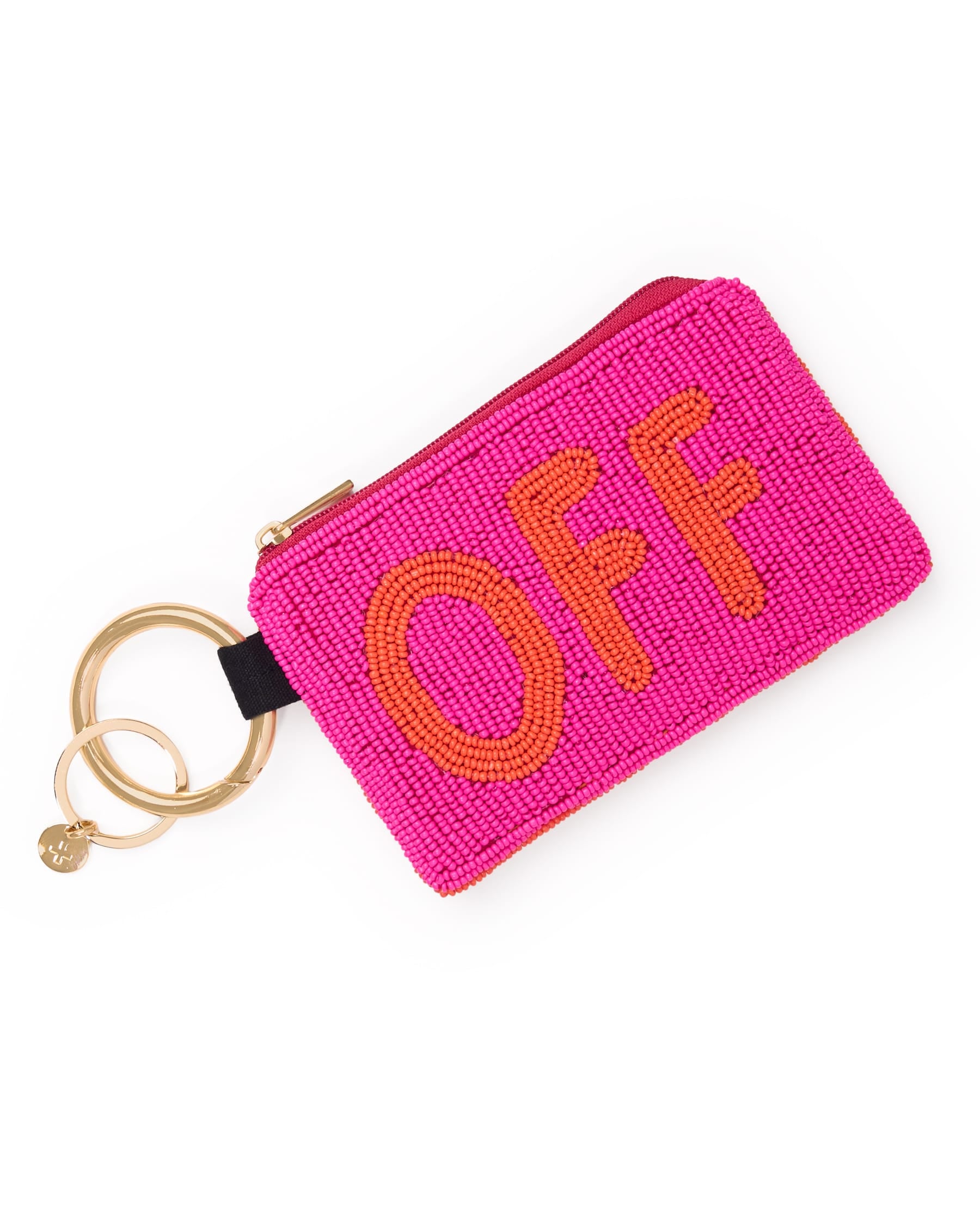 Mary Hands Off Beaded Coin Purse Orange