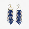 Emilie Arrow Beaded Fringe Earrings Lapis Wholesale