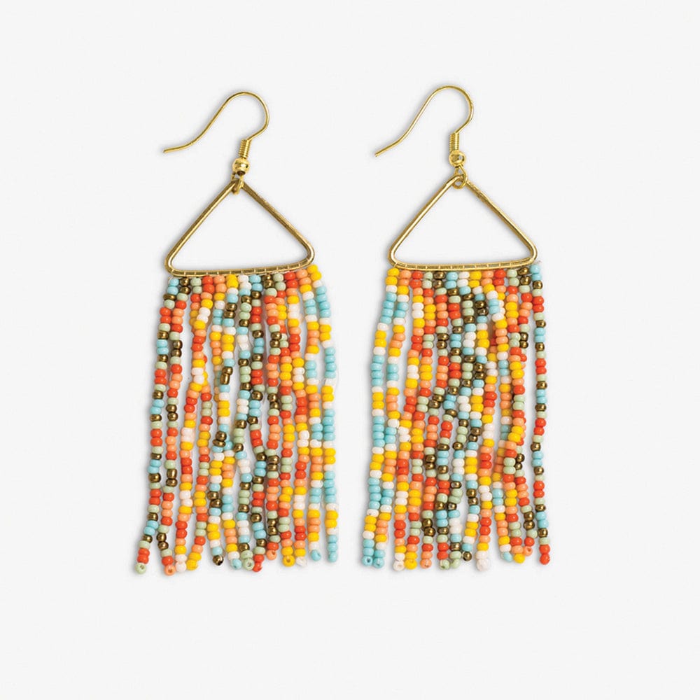 Whitney Wavy Beaded Fringe Earrings Amalfi Wholesale