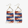 Whitney Quilted Beaded Fringe Earrings Sedona Wholesale