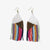 Elise Chevron Beaded Fringe Earrings White Rainbow Wholesale