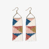 Brooke Triangles Beaded Fringe Earrings Rust Wholesale