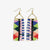 Brooke Mixed Checks And Triangles Beaded Fringe Earrings Rio Wholesale