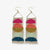 Gloria Half Circles Beaded Fringe Earrings Rainbow Wholesale