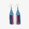 Lennon Vertical Stripes Beaded Fringe Earrings Iceland Wholesale