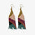 Lennon Angles Beaded Fringe Earrings Muted Rainbow Wholesale