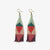 Lennon Multi Color Triangles Beaded Fringe Earrings Pink Wholesale