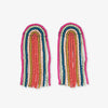 Skylar Rainbow Stripe Beaded Fringe Earrings Rainbow Wholesale