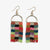 Allison Checked Beaded Fringe Earrings Multicolor Wholesale