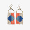 Allison Half Circle Color Block Beaded Fringe Earrings Coastal Wholesale