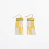 Scout Rectangle Hanger Blocks With Stripes Beaded Fringe Earrings Lemon Wholesale