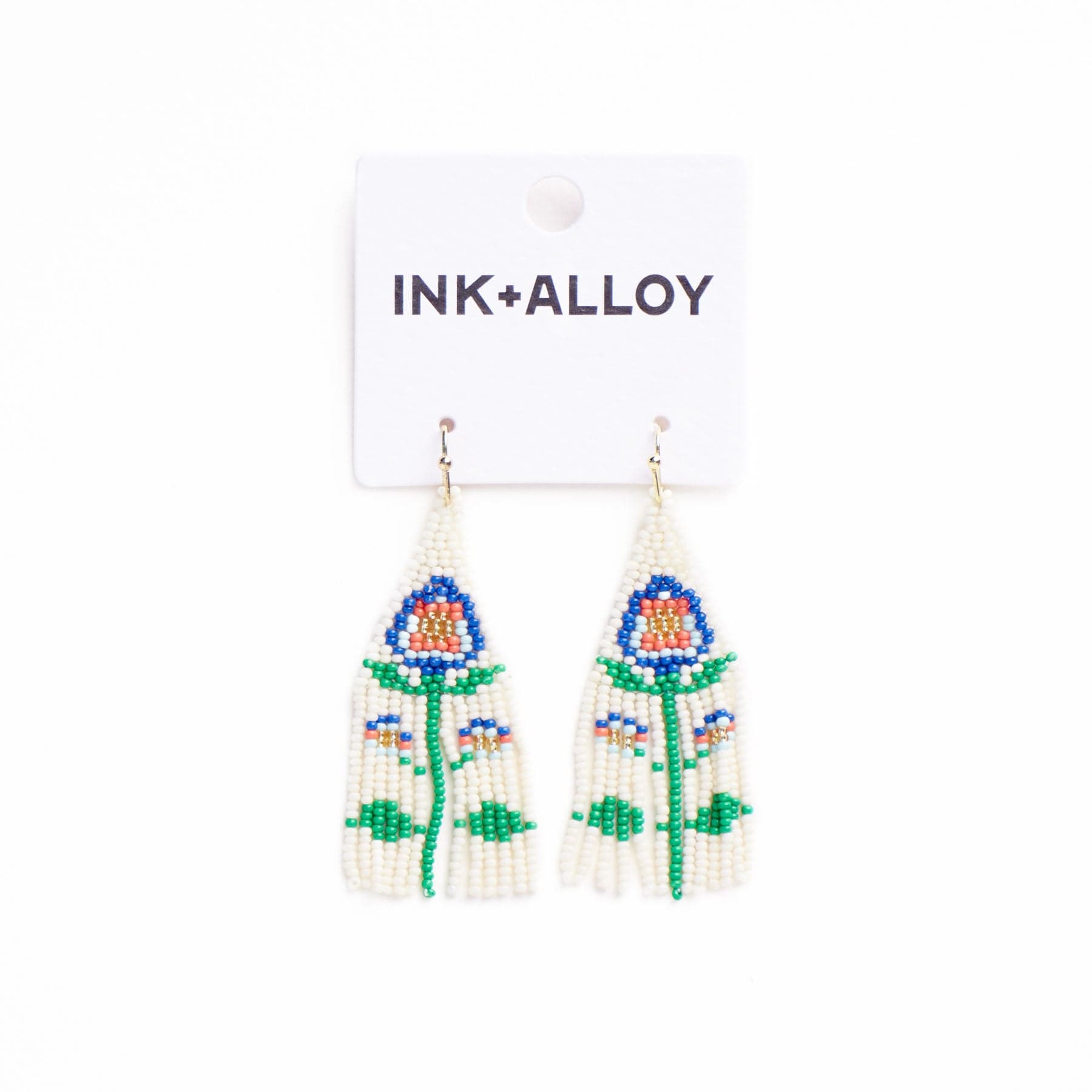 Audrey Small Seed Bead Single Poppy Flower Lapis Wholesale