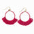 Kendra Fringe Hoop Seed Bead Earring Hot Pink