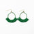 Kendra Fringe Hoop Sead Bead Earring Kelly Green