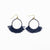 Kendra Fringe Hoop Sead Bead Earring Navy