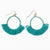 Kendra Fringe Hoop Seed Bead Earring Turquoise