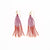 Game Day Tassel Seed Bead Earrings Maroon + Orange Wholesale