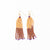 Game Day Tassel Seed Bead Earrings Purple + Orange Wholesale