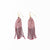 Game Day Tassel Seed Bead Earrings Maroon + White Wholesale