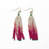 Abbey Tassel Ombre Seed Bead Earring Hot Pink