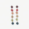 Amanda Multi Color Flower Beaded Dangle Earrings Port Wholesale