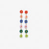 Amanda Multicolor Flower Beaded Dangle Earrings Rio Wholesale