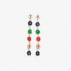 Amanda Multicolor Flower Beaded Dangle Earrings St. Tropez Wholesale