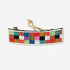 Theresa Checked Beaded Hair Barrette Multicolored Wholesale