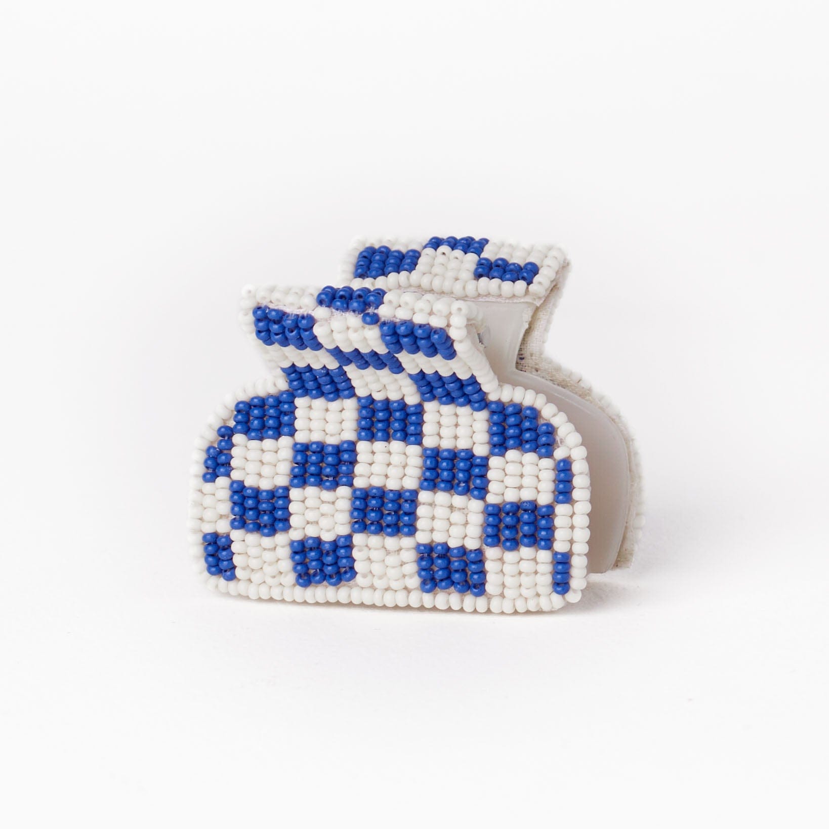 Gia Petite Multi-Color Checked Claw Ivory + Lapis Check Wholesale