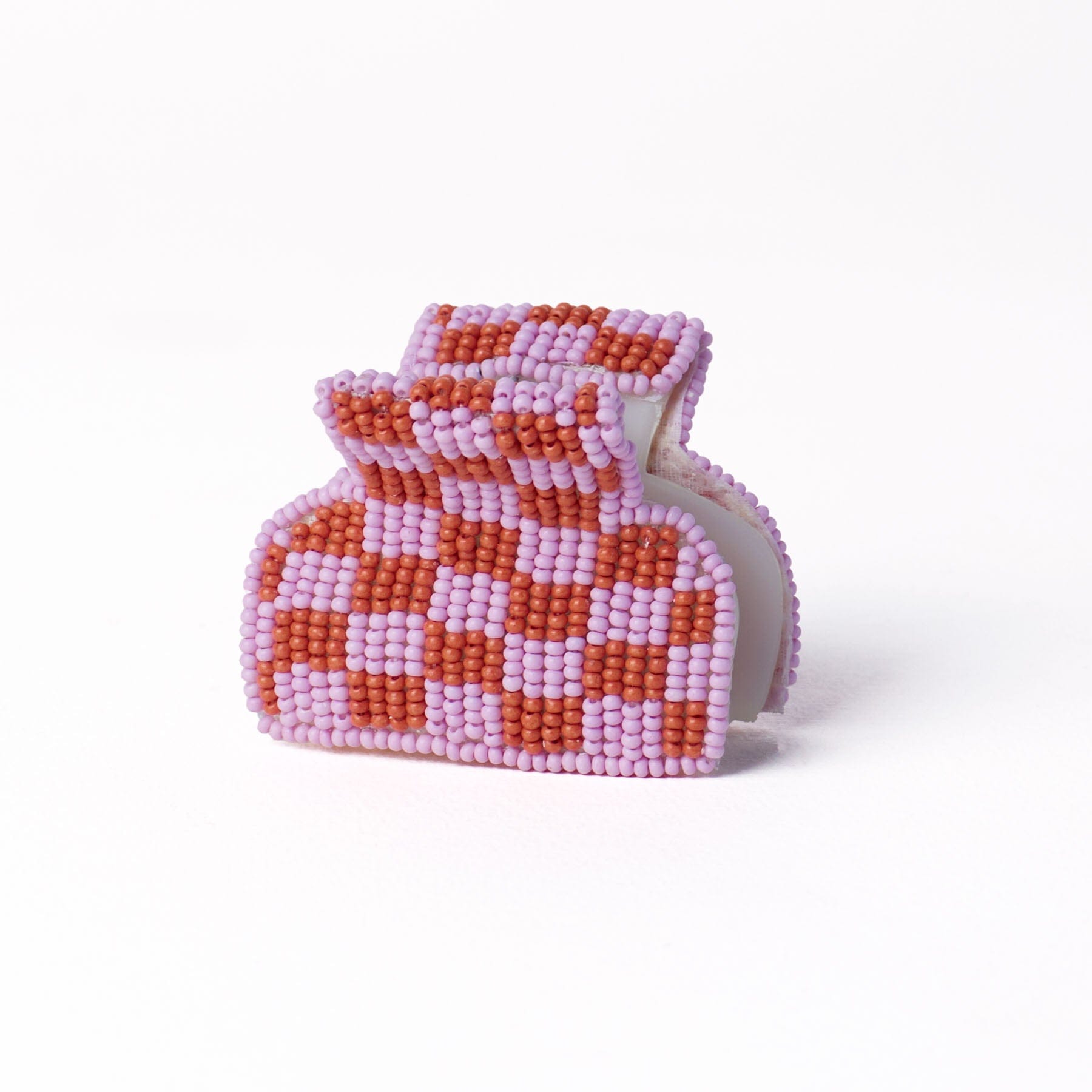 Gia Petite Multi-Color Checked Claw Lavender + Rust Check Wholesale