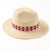 Ryan Gingham Beaded Hatband Pink