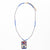 Robin Beaded Necklace With Embroidered Sardine Blue Wholesale