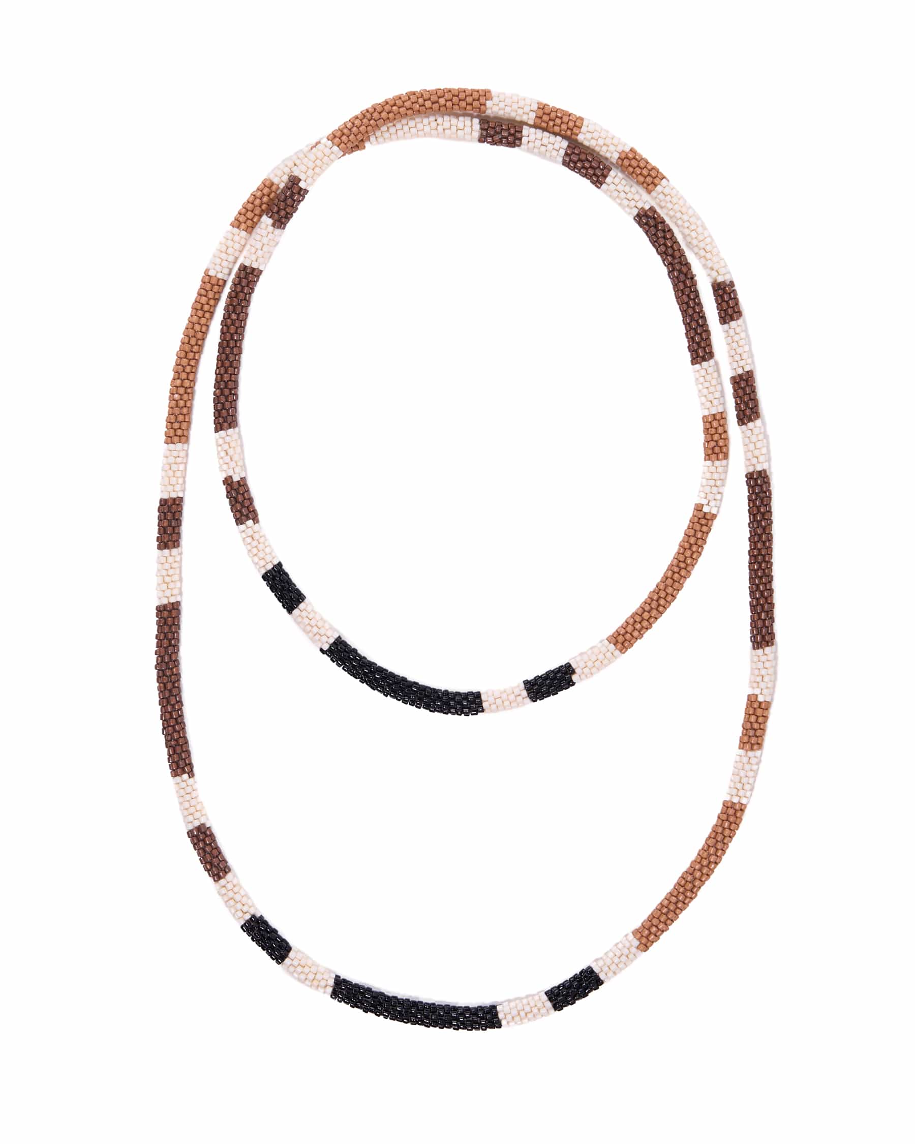 Allie Seed Bead Long Necklace Neutral