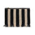 Margaret Striped With Fringe Luxe Beaded Clutch Black/Ivory Wholesale