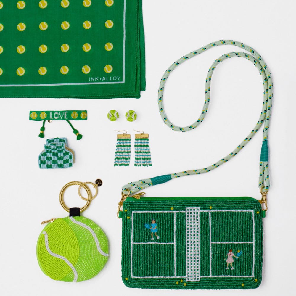 Leila Tennis Seed Bead Clutch With Strap Wholesale