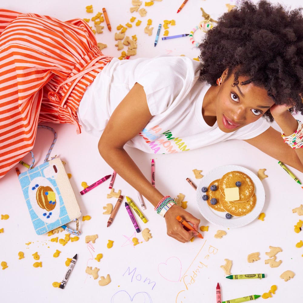 Leila Breakfast Seed Bead Clutch With Strap Wholesale