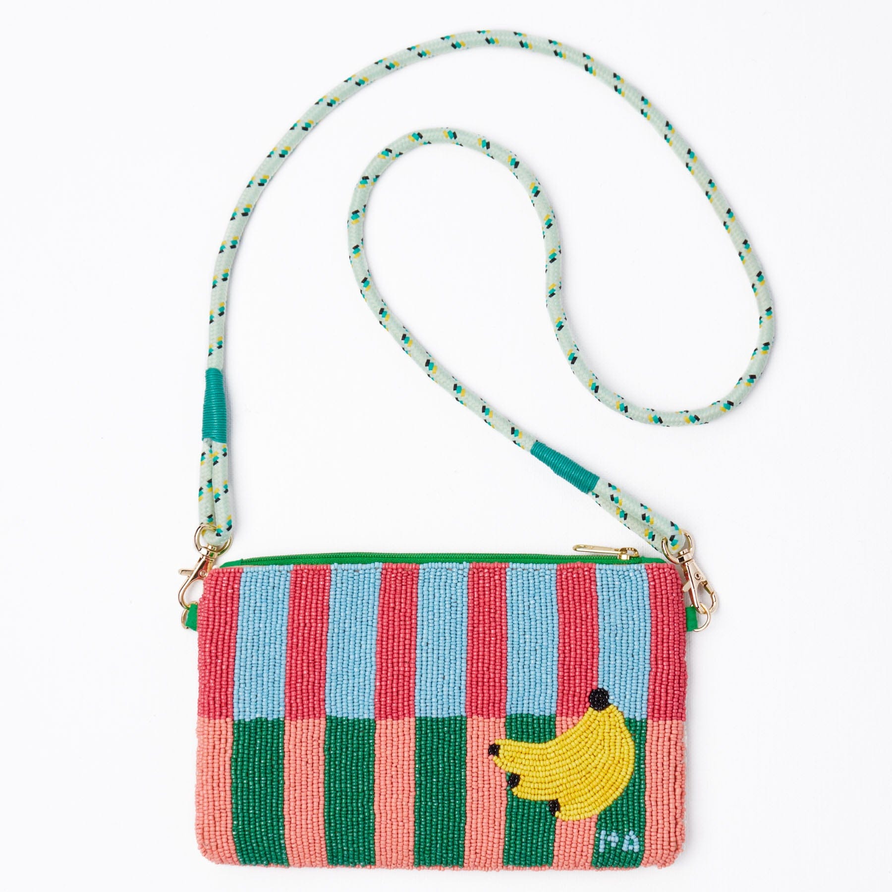 Leila Mixed Fruit Seed Bead Clutch With Strap Wholesale