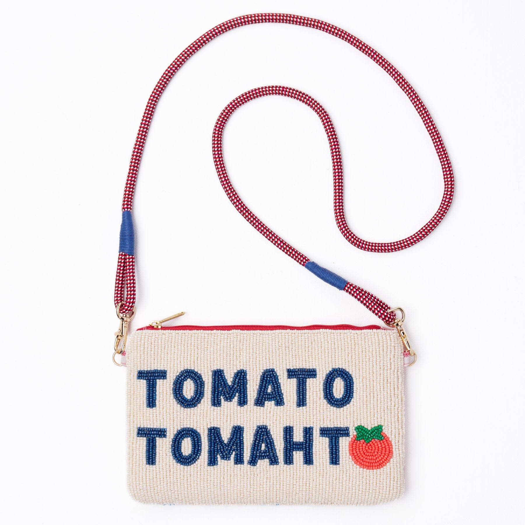 Leila Tomato Tomahto Seed Bead Clutch With Strap Wholesale