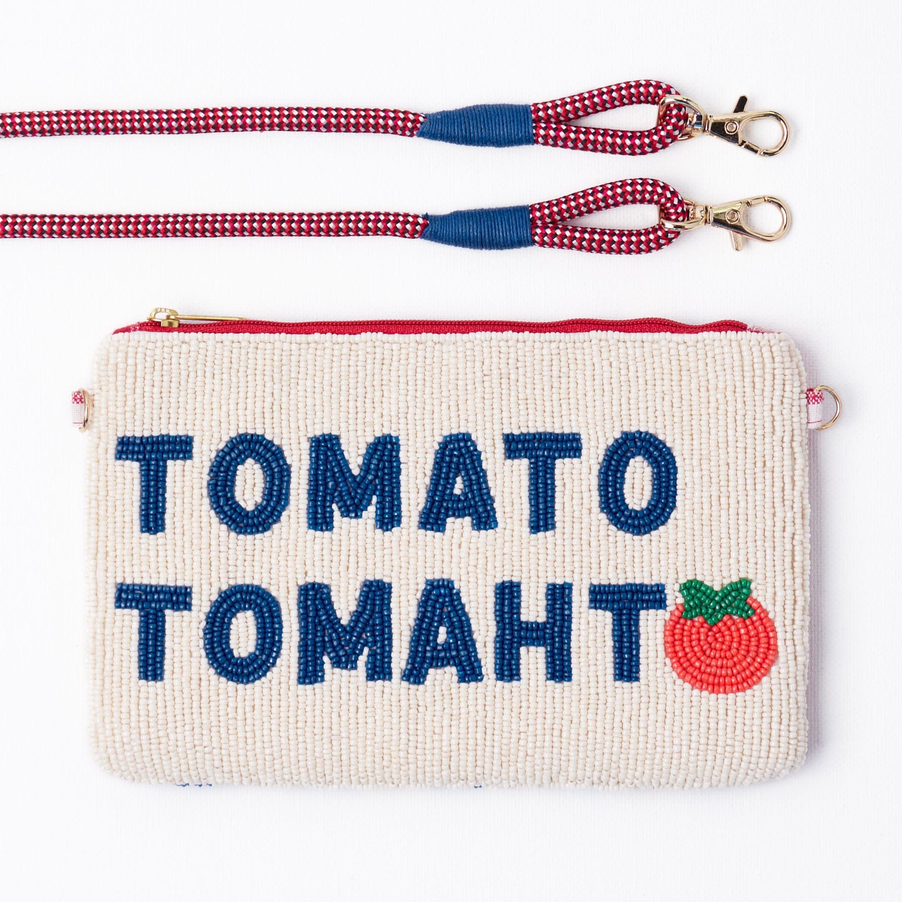 Leila Tomato Tomahto Seed Bead Clutch With Strap Wholesale