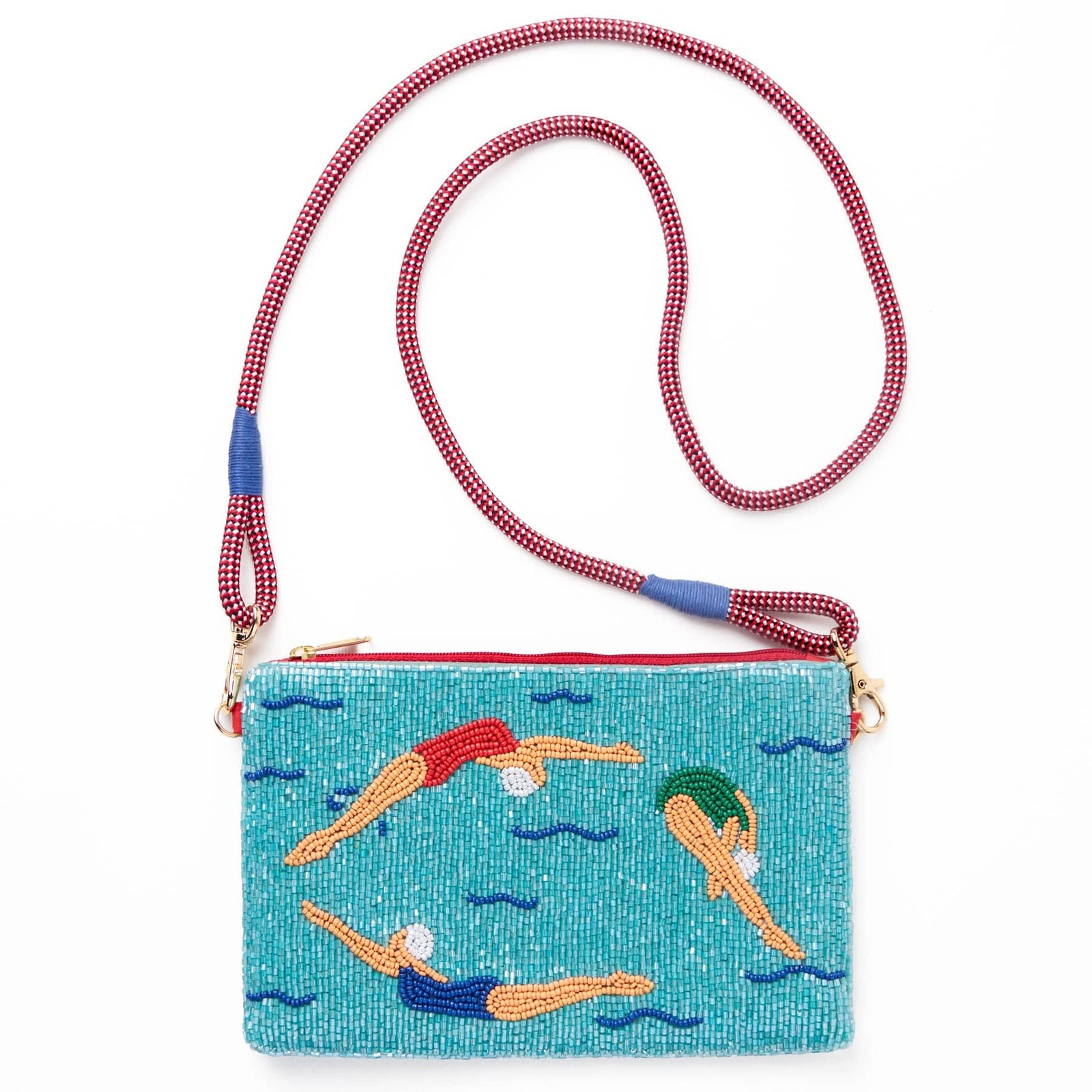 Leila Swimmers Seed Bead Clutch With Strap Wholesale