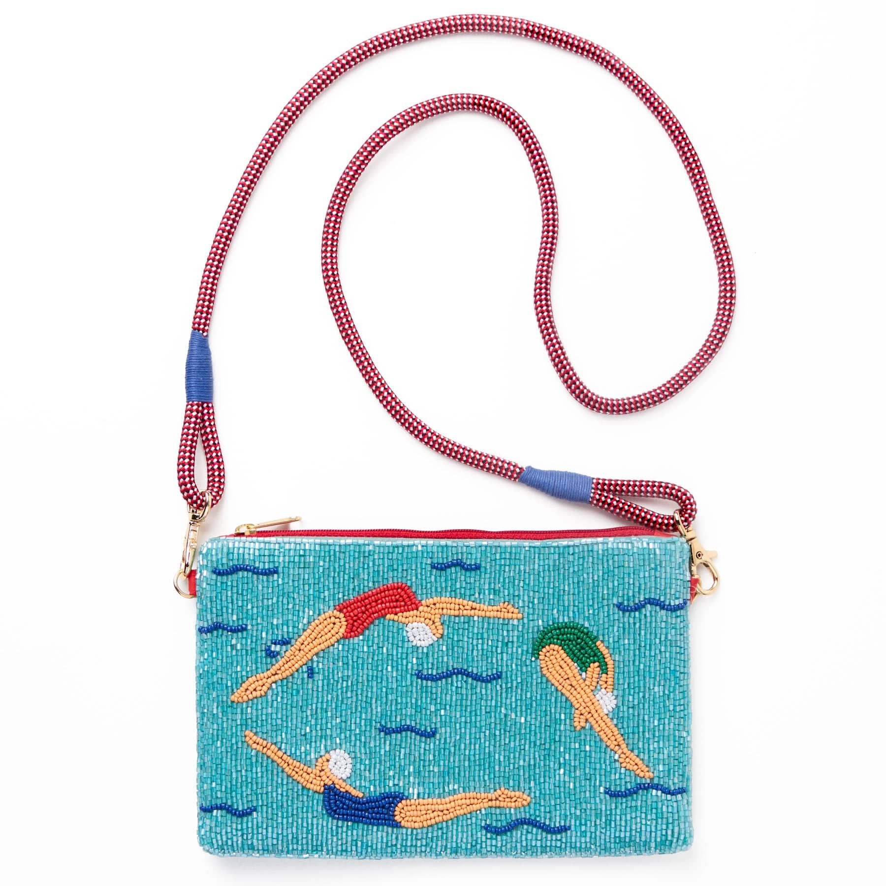 Leila Swimmers Seed Bead Clutch With Strap Wholesale