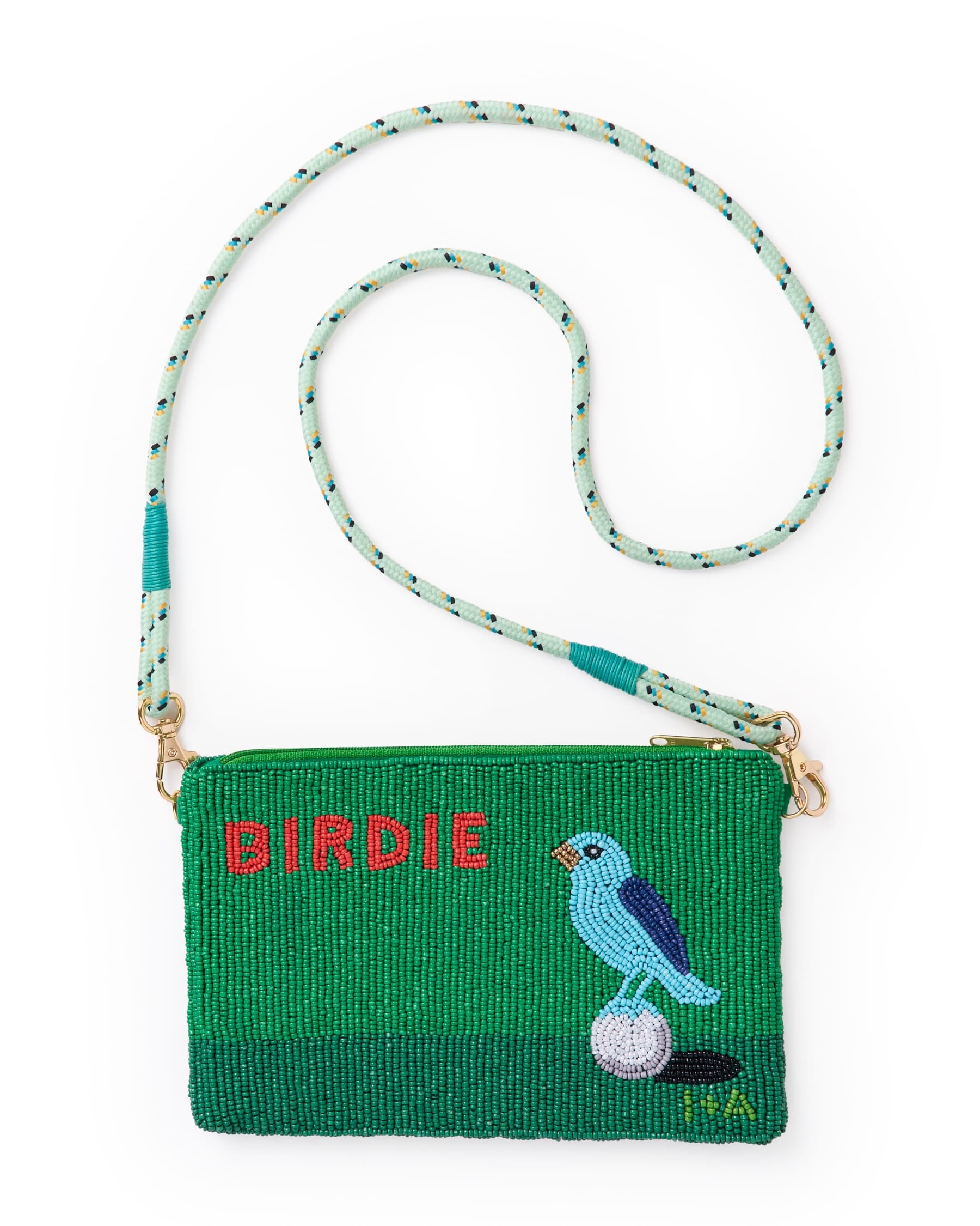 Leila Golf Seed Bead Clutch With Strap Wholesale