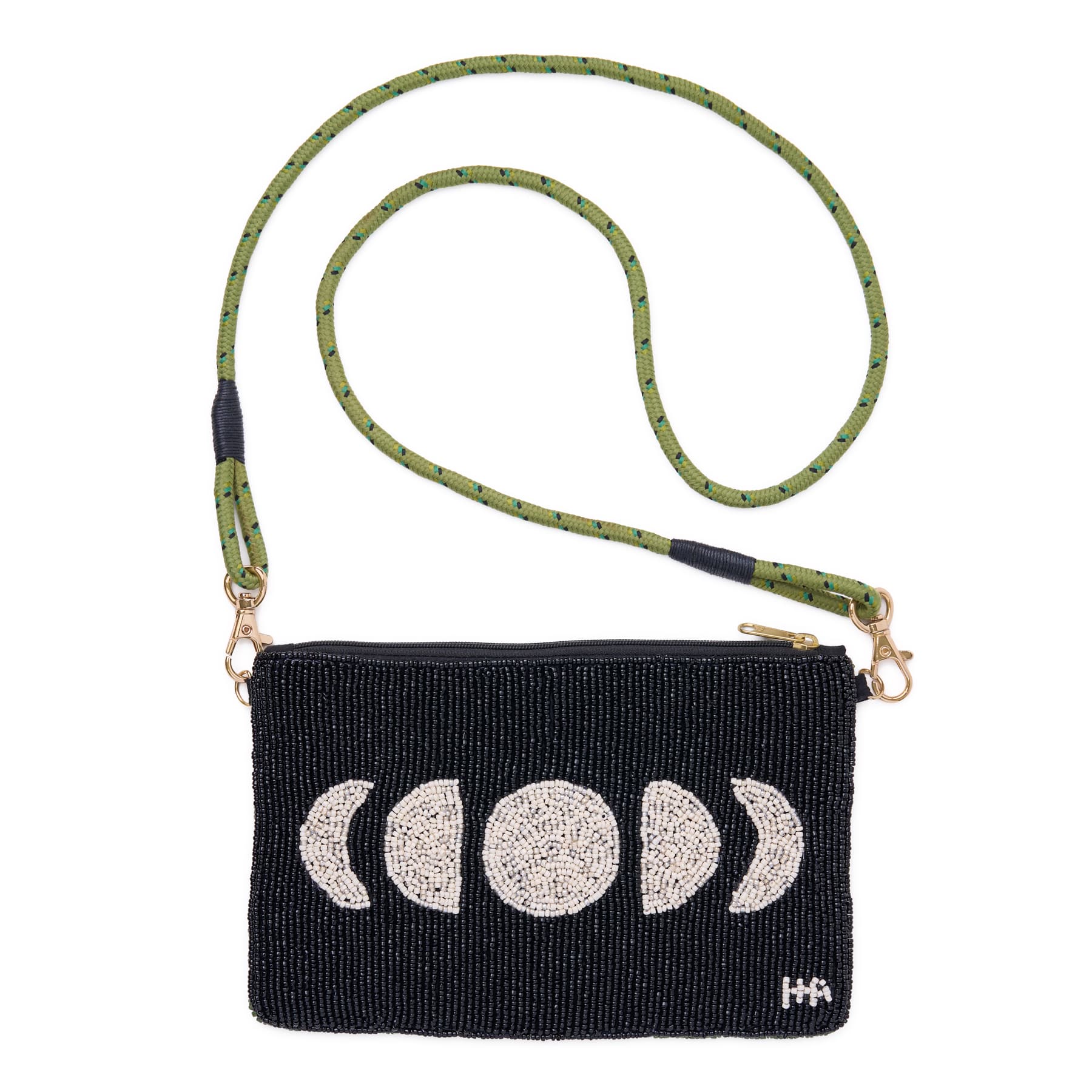 Leila Fox Seed Bead Clutch With Strap