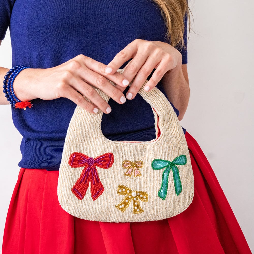 Evelynn Bows Beaded Hobo Bag Wholesale