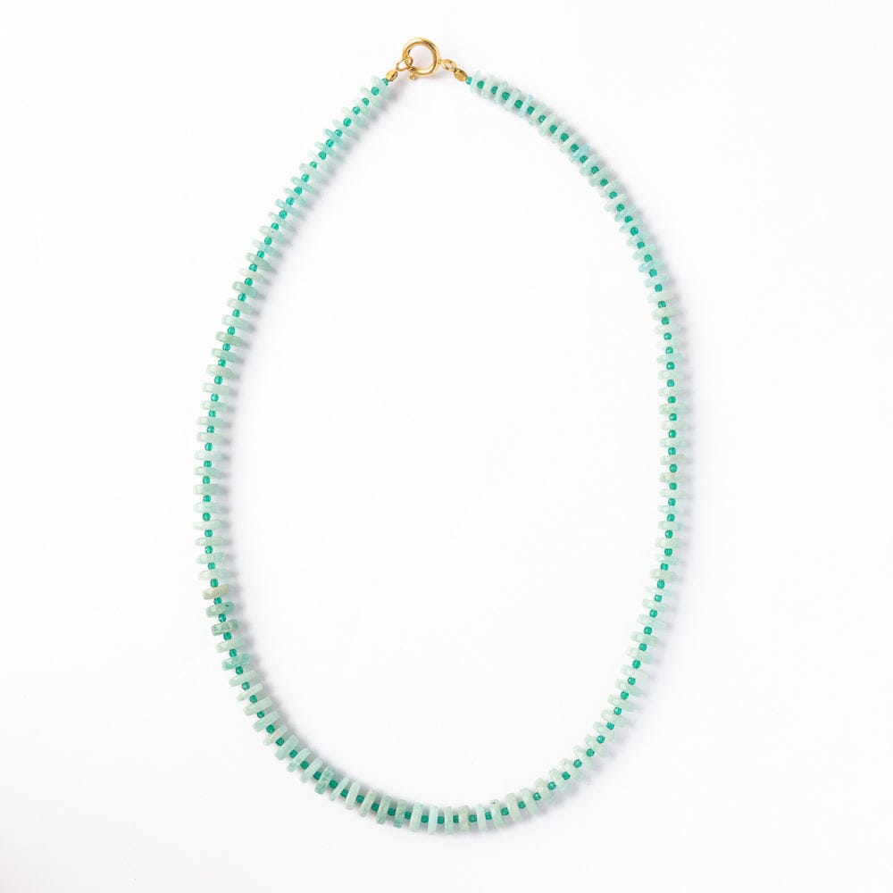 Vivianne Amazonite With Green Onyx Necklace 18"